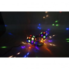 Disco Ball dublu Rotativ doua bile disco colorate